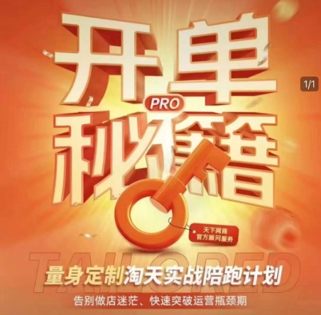 淘宝开单秘籍PRO,量身定制淘天实战陪跑计划,告别做店迷茫、快速突破运营瓶颈期(更新)插图 淘宝开单秘籍PRO,量身定制淘天实战陪跑计划,告别做店迷茫、快速突破运营瓶颈期(更新)