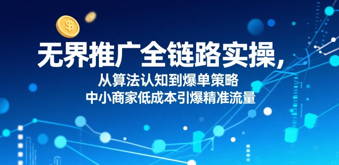 无界推广全链路实操,从算法认知到爆单策略,中小商家低成本引爆精准流量插图 无界推广全链路实操,从算法认知到爆单策略,中小商家低成本引爆精准流量