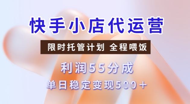 快手小店代运营3.0,模式新升级,收益55分,稳定单日5张【揭秘】插图 快手小店代运营3.0,模式新升级,收益55分,稳定单日5张【揭秘】