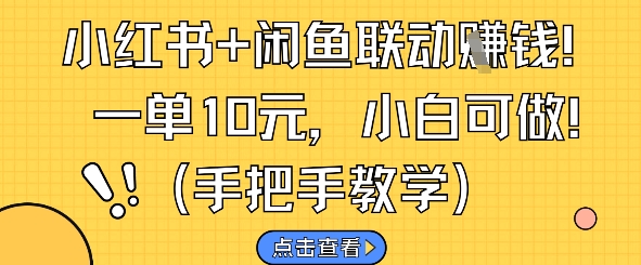 小红书+闲鱼联动挣钱,一单10元,小白可做插图 小红书+闲鱼联动挣钱,一单10元,小白可做