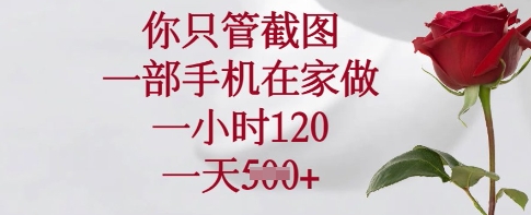 你只管截图,一部手机在家做,一小时120.一天5张【揭秘】插图 你只管截图,一部手机在家做,一小时120.一天5张【揭秘】