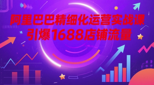 阿里巴巴精细化运营实战课,引爆1688店铺流量插图 阿里巴巴精细化运营实战课,引爆1688店铺流量