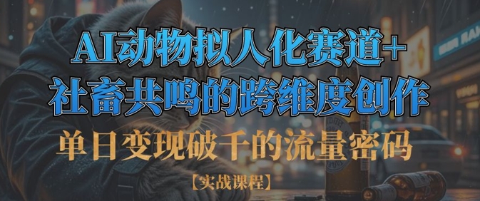 单日变现破千的流量密码,AI动物拟人化赛道+社畜共鸣的跨维度创作插图 单日变现破千的流量密码,AI动物拟人化赛道+社畜共鸣的跨维度创作