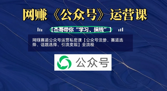 网创赛道公众号运营私密课【公众号注册、赛道选择、话题选择、引流变现】全流程插图 网创赛道公众号运营私密课【公众号注册、赛道选择、话题选择、引流变现】全流程