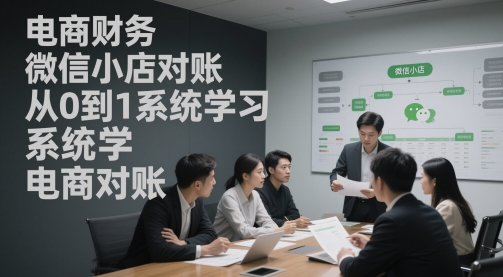 电商财务微信小店对账,从0到1系统学习电商对账插图 电商财务微信小店对账,从0到1系统学习电商对账