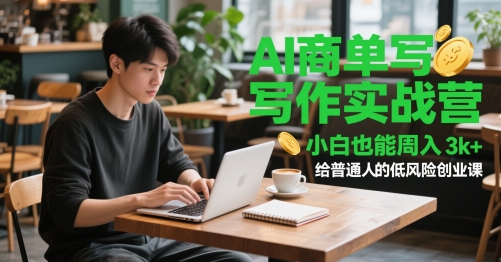 AI商单写作实战营,小白也能周入3k+,给普通人的低风险创业课插图 AI商单写作实战营,小白也能周入3k+,给普通人的低风险创业课