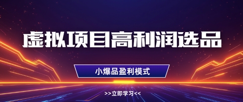 虚拟项目高利润选品方法,做好单店利润1W+,可多店倍增利润插图 虚拟项目高利润选品方法,做好单店利润1W+,可多店倍增利润
