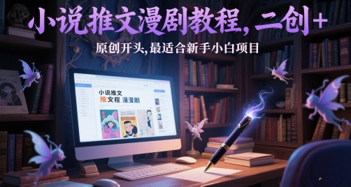 小说推文漫剧教程,二创+原创开头,最适合新手小白项目插图 小说推文漫剧教程,二创+原创开头,最适合新手小白项目