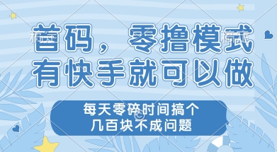 首码零撸项目,有快手就可以做,每天业务时间搞个几张不是问题【揭秘】插图 首码零撸项目,有快手就可以做,每天业务时间搞个几张不是问题【揭秘】