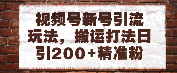 视频号新号引流玩法,搬运打法日引200+精准粉,可矩阵放大【揭秘】插图 视频号新号引流玩法,搬运打法日引200+精准粉,可矩阵放大【揭秘】