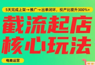 淘宝截流快速起店玩法,掌握暴力快速起店的流程,5天完成上架-推广-出单闭环插图 淘宝截流快速起店玩法,掌握暴力快速起店的流程,5天完成上架-推广-出单闭环