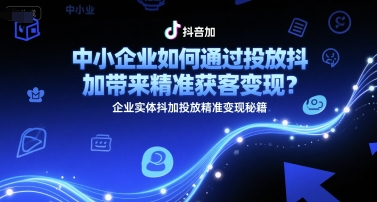 中小企业如何通过投放抖加带来精准获客变现?企业实体抖加投放精准变现秘籍插图 中小企业如何通过投放抖加带来精准获客变现?企业实体抖加投放精准变现秘籍