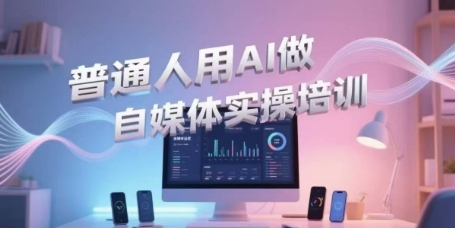 普通人用AI做自媒体实操培训,普通人一个人用ai做自媒体,视频制作、短视频引流、直播带货,轻松入门插图 普通人用AI做自媒体实操培训,普通人一个人用ai做自媒体,视频制作、短视频引流、直播带货,轻松入门