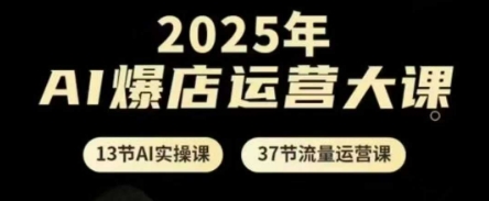 2025年AI爆店运营大课,13节AI实操课+37节流量运营课插图 2025年AI爆店运营大课,13节AI实操课+37节流量运营课