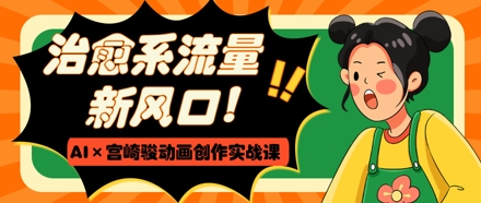 治愈系流量新风口,AI+宫崎骏动画创作实战课,从0到1打造爆款视频插图 治愈系流量新风口,AI+宫崎骏动画创作实战课,从0到1打造爆款视频