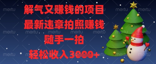 解气又挣钱的项目,最新违章拍照挣钱,随手一拍,轻松收入数张【揭秘】插图 解气又挣钱的项目,最新违章拍照挣钱,随手一拍,轻松收入数张【揭秘】