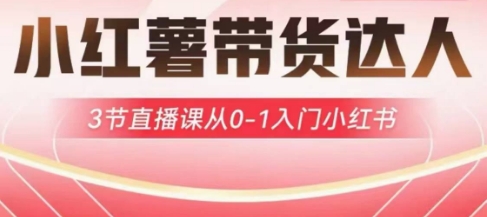 小红薯达人带货启航计划,3节直播课从0-1入门小红书插图 小红薯达人带货启航计划,3节直播课从0-1入门小红书