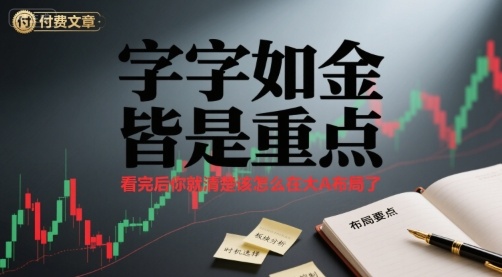 付费文章:字字如金 皆是重点, 看完后 你就清楚该怎么在大A布局了插图 付费文章:字字如金 皆是重点, 看完后 你就清楚该怎么在大A布局了