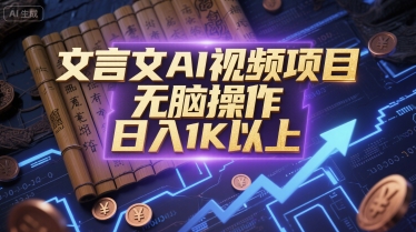 文言文AI视频项目,无脑操作,日入1K以上插图 文言文AI视频项目,无脑操作,日入1K以上
