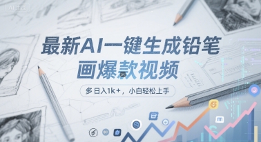 最新AI一键生成铅笔画爆款视频,多平台分发,日 入1k+,小白轻松上手【揭秘】插图 最新AI一键生成铅笔画爆款视频,多平台分发,日 入1k+,小白轻松上手【揭秘】