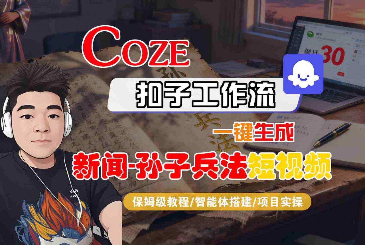 Coze扣子智能体工作流一键生成“新闻-孙子兵法“短视频,全流程保姆级教学插图 Coze扣子智能体工作流一键生成“新闻-孙子兵法“短视频,全流程保姆级教学
