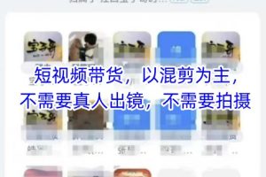 宝子哥头部团队短视频带货，以混剪为主，不需要真人出镜，不需要拍摄【更新9月】