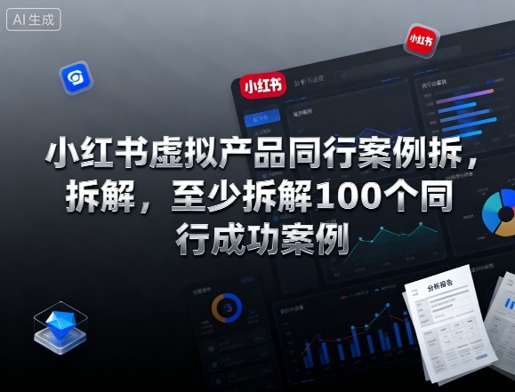 小红书虚拟产品同行案例拆解,至少拆解100个同行成功案例插图 小红书虚拟产品同行案例拆解,至少拆解100个同行成功案例
