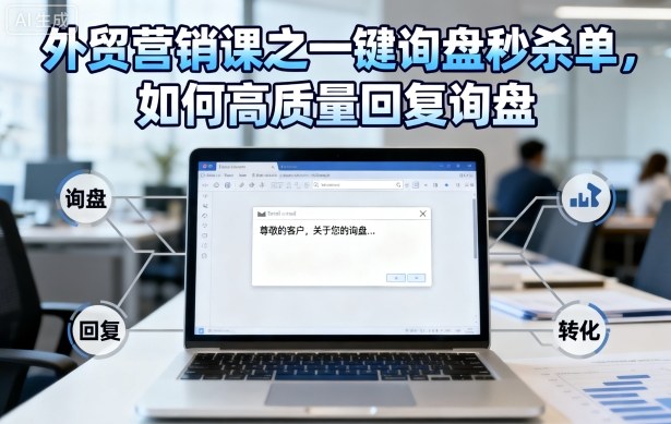 外贸营销课之一键询盘秒杀单,如何高质量回复询盘插图 外贸营销课之一键询盘秒杀单,如何高质量回复询盘