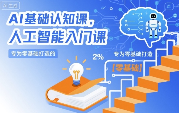 AI基础认知课,专为零基础打造的人工智能入门课插图 AI基础认知课,专为零基础打造的人工智能入门课
