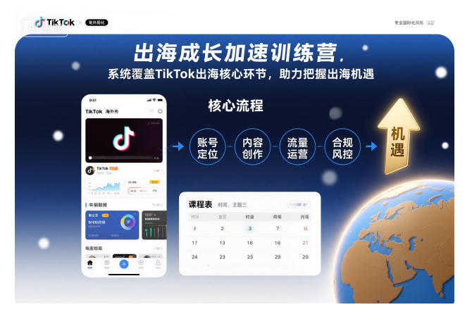出海成长加速训练营,系统覆盖TikTok出海核心环节,助力把握出海机遇(更新)插图 出海成长加速训练营,系统覆盖TikTok出海核心环节,助力把握出海机遇(更新)