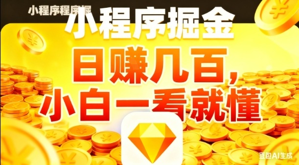 微信小程序掘金项目,日入几张,项目简单,小白一看就懂,5分钟就能学会上手操作【揭秘】插图 微信小程序掘金项目,日入几张,项目简单,小白一看就懂,5分钟就能学会上手操作【揭秘】
