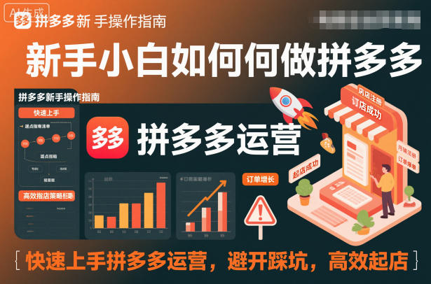 新手小白如何做拼多多,快速上手拼多多运营,避开踩坑,高效起店插图 新手小白如何做拼多多,快速上手拼多多运营,避开踩坑,高效起店