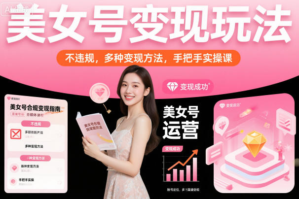 美女号变现玩法,不违规,多种变现方法,手把手实操课插图 美女号变现玩法,不违规,多种变现方法,手把手实操课