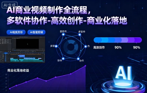 AI商业视频制作全流程,多软件协作-高效创作-商业化落地插图 AI商业视频制作全流程,多软件协作-高效创作-商业化落地