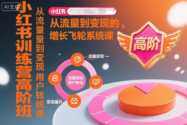 小红书训练营高阶班,从流量到变现的增长飞轮系统课插图 小红书训练营高阶班,从流量到变现的增长飞轮系统课