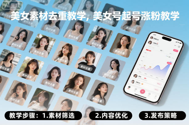 美女素材去重教学,美女号起号涨粉教学插图 美女素材去重教学,美女号起号涨粉教学