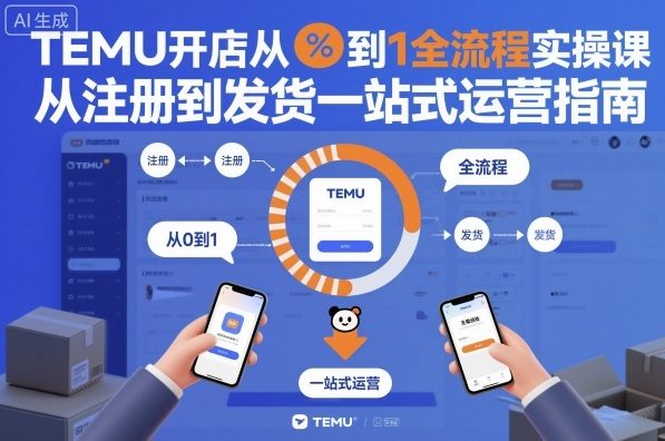 TEMU开店从0到1全流程实操课,从注册到发货一站式运营指南插图 TEMU开店从0到1全流程实操课,从注册到发货一站式运营指南