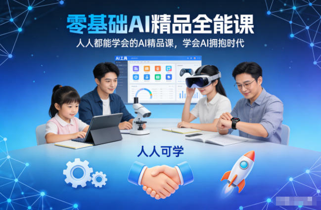 零基础AI精品全能课,人人都能学会的AI精品课,学会AI拥抱时代插图 零基础AI精品全能课,人人都能学会的AI精品课,学会AI拥抱时代