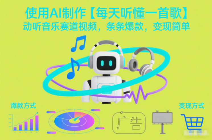 使用AI制作【每天听懂一首歌】动听音乐赛道视频,条条爆款,变现简单插图 使用AI制作【每天听懂一首歌】动听音乐赛道视频,条条爆款,变现简单