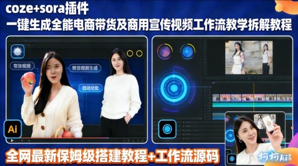 sora插件生成全能商用带货及宣传视频coze工作流拆解教程插图 sora插件生成全能商用带货及宣传视频coze工作流拆解教程