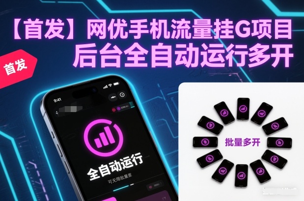 【首发】网优手机流量挂G项目,后台全自动运行,可无限批量多开【揭秘】插图 【首发】网优手机流量挂G项目,后台全自动运行,可无限批量多开【揭秘】