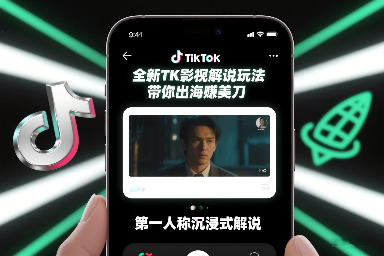 TikTok第一人称影视解说教学,全新TK影视解说玩法,带你出海賺美刀插图 TikTok第一人称影视解说教学,全新TK影视解说玩法,带你出海賺美刀