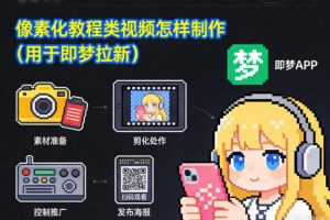 像素化教程类视频怎样制作（用于即梦拉新）