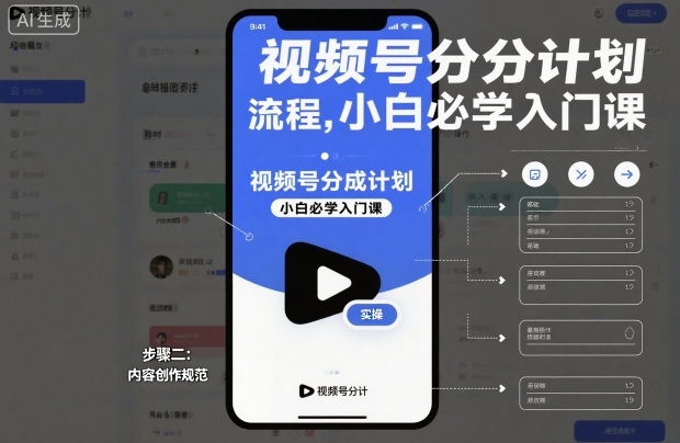视频号分成计划实操流程,小白必学入门课插图 视频号分成计划实操流程,小白必学入门课