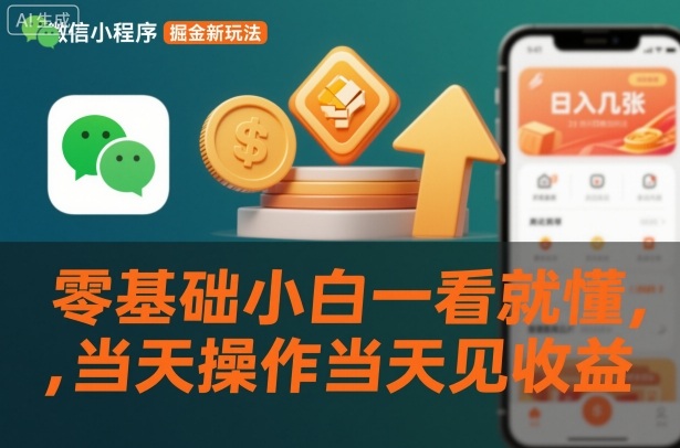 微信小程序掘金新玩法,日入几张,零基础小白一看就懂,当天操作当天见收益【揭秘】插图 微信小程序掘金新玩法,日入几张,零基础小白一看就懂,当天操作当天见收益【揭秘】