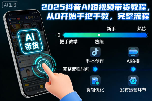 2025抖音AI短视频带货教程,从0开始手把手教,完整流程插图 2025抖音AI短视频带货教程,从0开始手把手教,完整流程