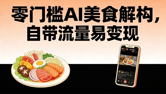 零门槛AI美食解构,自带流量易变现插图 零门槛AI美食解构,自带流量易变现