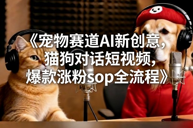 宠物赛道AI新创意,猫狗对话短视频,爆款涨粉sop全流程插图 宠物赛道AI新创意,猫狗对话短视频,爆款涨粉sop全流程