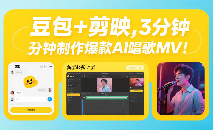 豆包+剪映,3分钟制作爆款AI唱歌MV,新手轻松上手插图 豆包+剪映,3分钟制作爆款AI唱歌MV,新手轻松上手