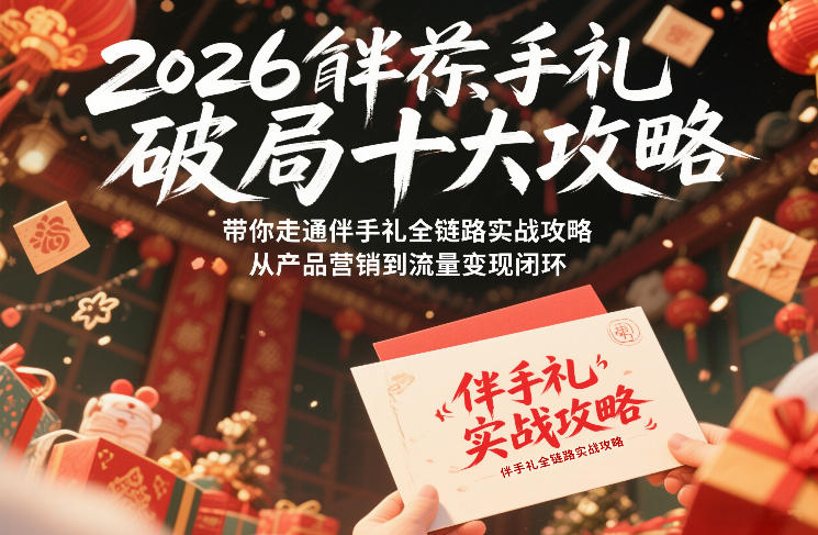 2026伴手礼破局十大攻略,带你走通伴手礼全链路实战攻略,从产品营销到流量变现闭环插图 2026伴手礼破局十大攻略,带你走通伴手礼全链路实战攻略,从产品营销到流量变现闭环